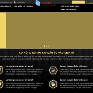 Mẫu website giáo dục đào tạo đầu tư tiền điện tử