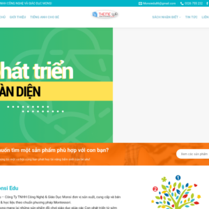 Mẫu website giáo dục Monsi
