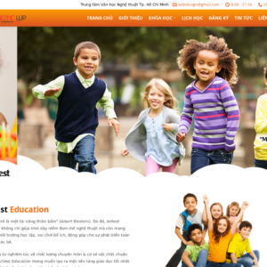 Mẫu website giáo dục nghệ thuật