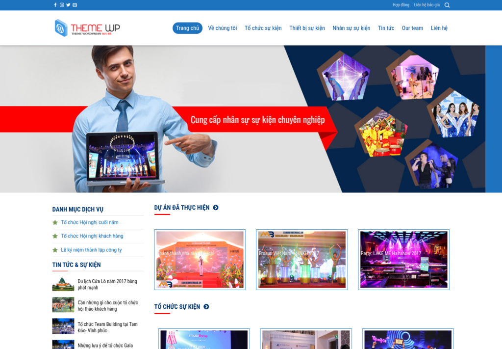 Mẫu website tổ chức sự kiện