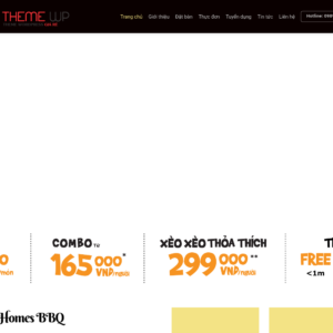 Mẫu website nhà hàng nướng