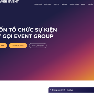 Mẫu website tổ chức sự kiện chuyên nghiệp