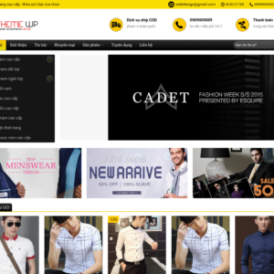 Mẫu website thời trang nam