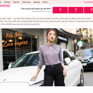 Mẫu website thời trang nữ