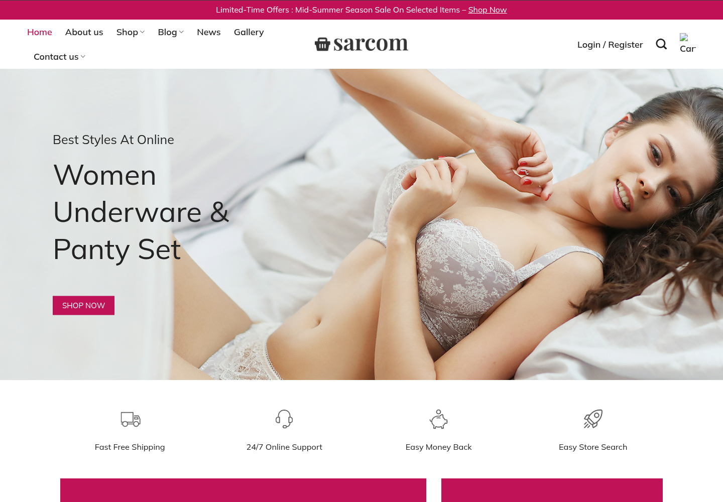 Mẫu website thời trang nữ