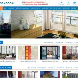 Mẫu website công ty gia công cơ khí
