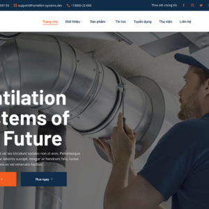 Mẫu website công ty HVAC Homefort