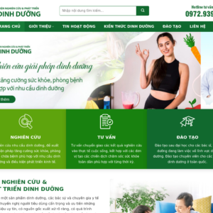 Mẫu website Viện nghiên cứu dinh dưỡng