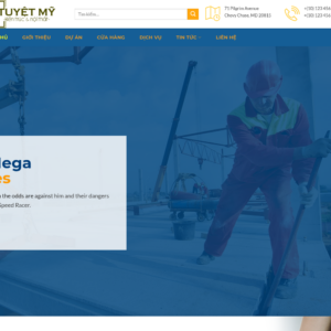 Mẫu website kiến trúc & nội thất Tuyệt Mỹ