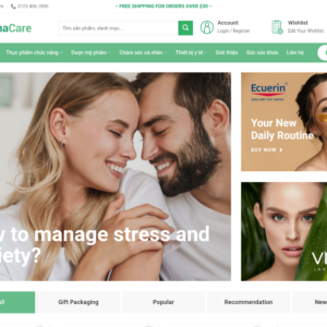 Mẫu website nhà thuốc PharmaCare