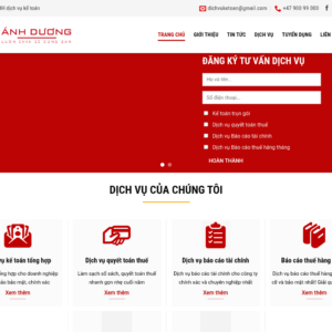 Mẫu website công ty kế toán Ánh Dương