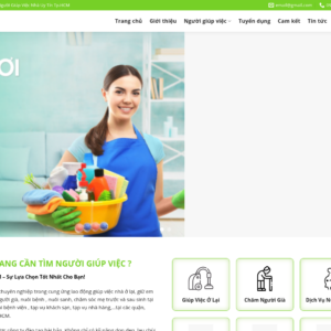 Mẫu website dịch vụ giúp việc nhà