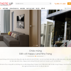 Mẫu website bất động sản Happy Land