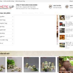 Mẫu website bán gốm sứ Bát Tràng