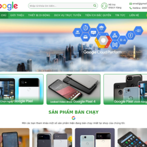 Mẫu website bán hàng điện thoại Google Pixel