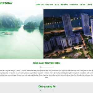 Mẫu website bất động sản nghỉ dưỡng ven vịnh