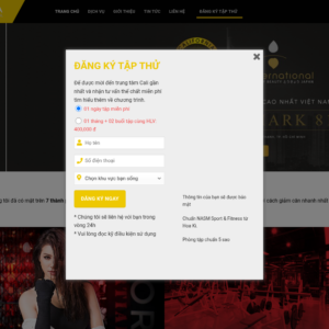 Mẫu website phòng tập thể hình & yoga