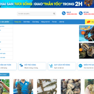 Mẫu website bán hải sản tươi sống