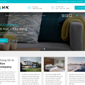 Mẫu website nội thất H&K