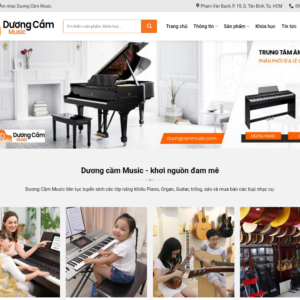 Mẫu website trung tâm âm nhạc Dương Cầm