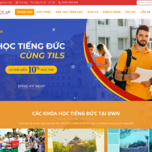 Mẫu website đào tạo tiếng Đức