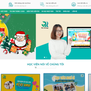 Mẫu website trung tâm tiếng Nhật Riki Nihongo