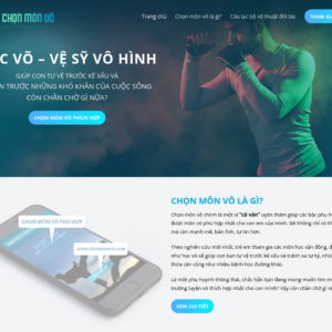Mẫu website trung tâm võ thuật