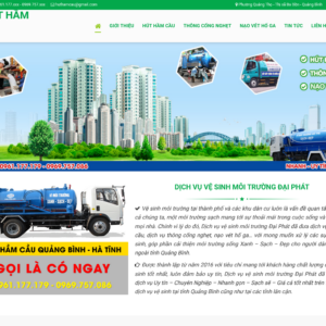 Mẫu website dịch vụ hút hầm cầu