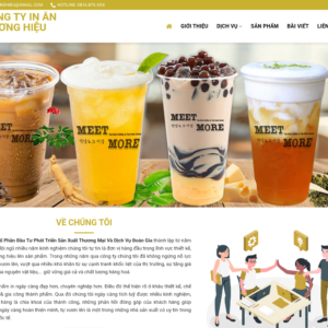 Mẫu website công ty in ấn thương hiệu