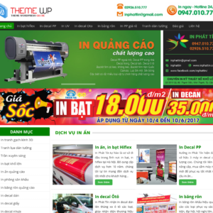 Mẫu website in ấn và quảng cáo