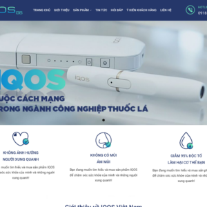 Mẫu website bán hàng thiết bị hút thuốc điện tử