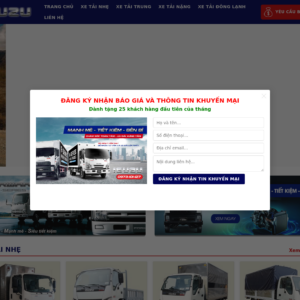 Mẫu website showroom xe tải