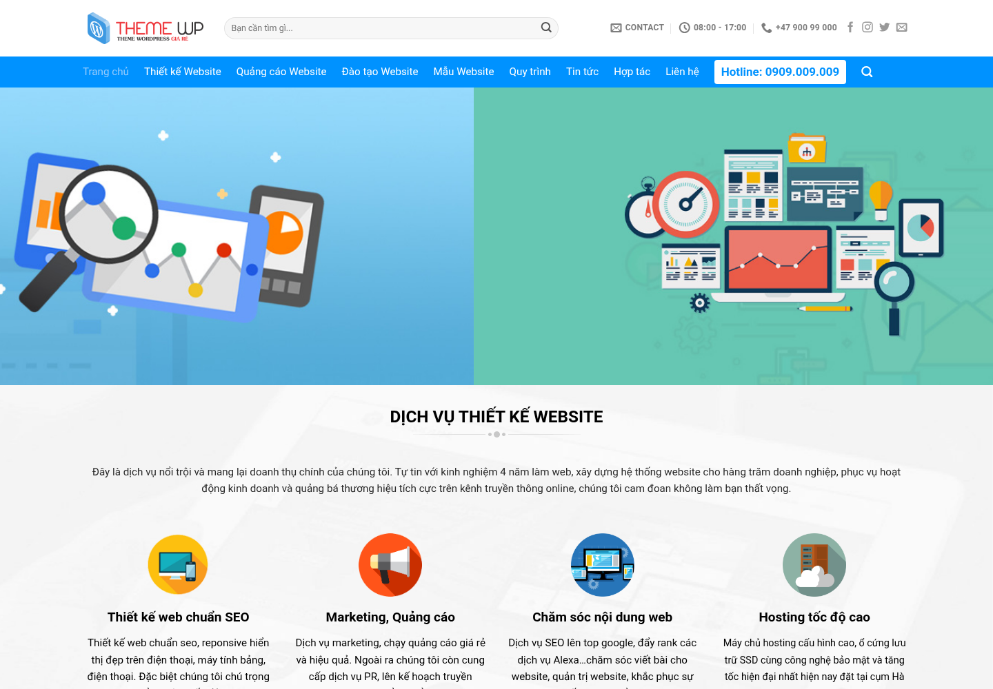 Mẫu website công ty thiết kế website