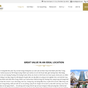 Mẫu website khách sạn Carina