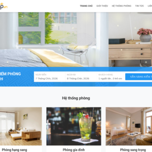 Mẫu website khách sạn Hilton