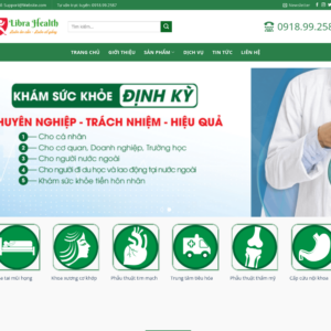 Mẫu website khám sức khỏe Libra Health
