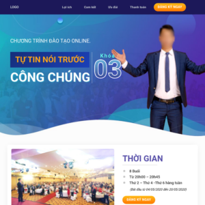 Mẫu website đào tạo kỹ năng nói trước công chúng
