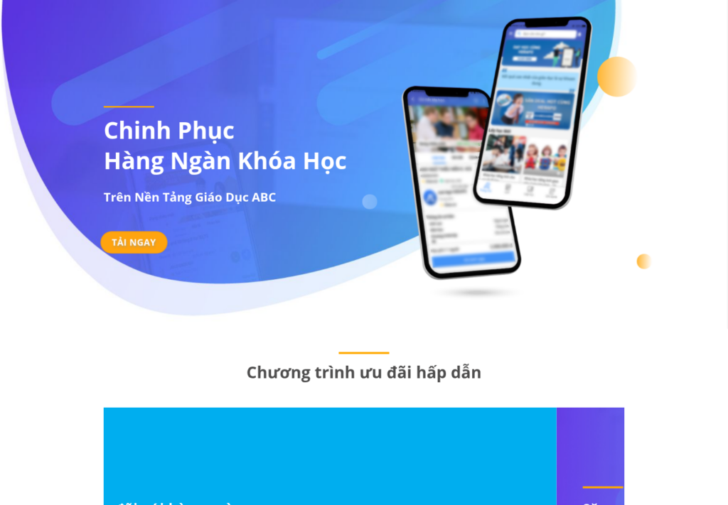 Mẫu website giáo dục trực tuyến