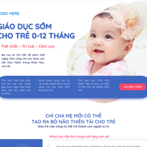 Mẫu website giáo dục sớm cho bé