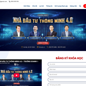 Mẫu website khóa học đầu tư HBR