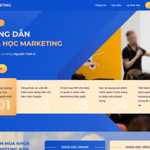 Mẫu website khóa học Marketing