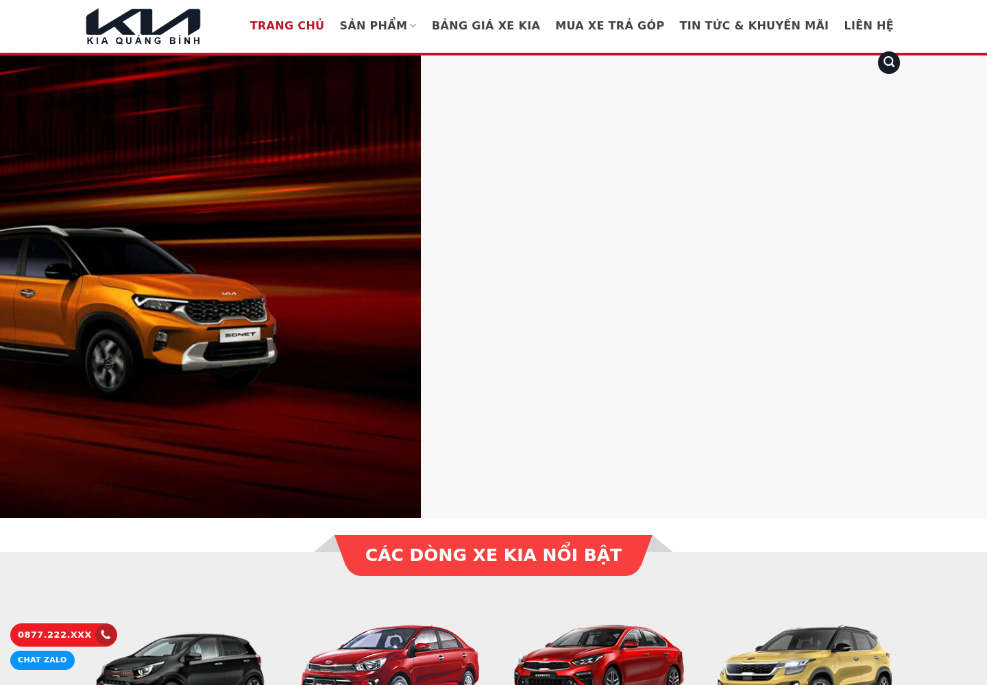 Mẫu website showroom ô tô