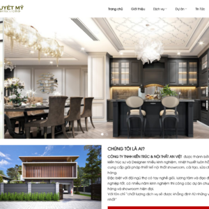 Mẫu website kiến trúc & nội thất Lavilla