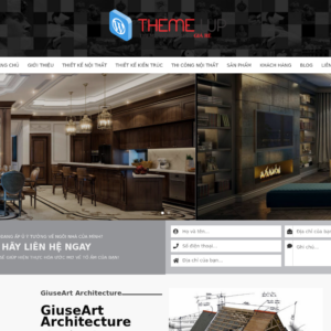 Mẫu website công ty kiến trúc & nội thất