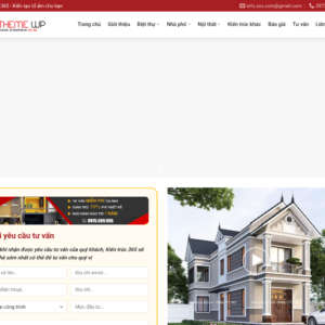 Mẫu website kiến trúc nhà đẹp Kiến trúc 365