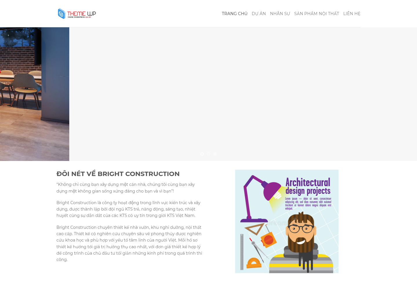 Mẫu website công ty kiến trúc