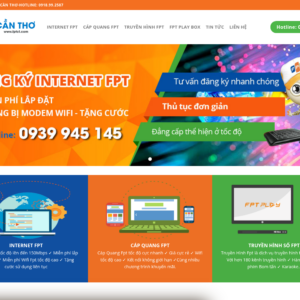 Mẫu website công ty viễn thông FPT