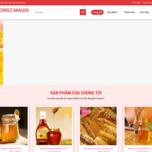 Mẫu website thực phẩm mật ong