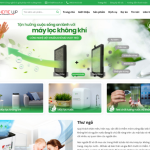 Mẫu website bán hàng máy lọc không khí và máy lọc nước