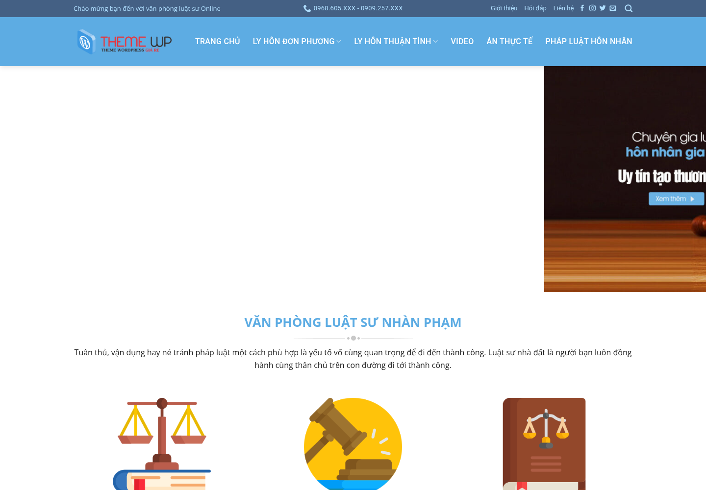 Mẫu website văn phòng luật sư